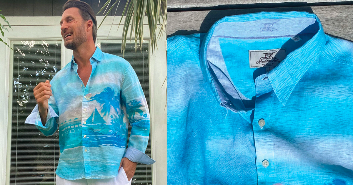 Madda Fella NEST LINEN - KEY WEST PRINT Linen Shirt