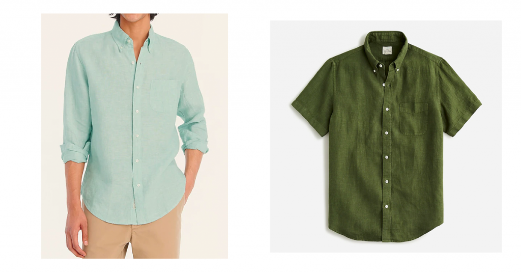 J.Crew mens linen shirts