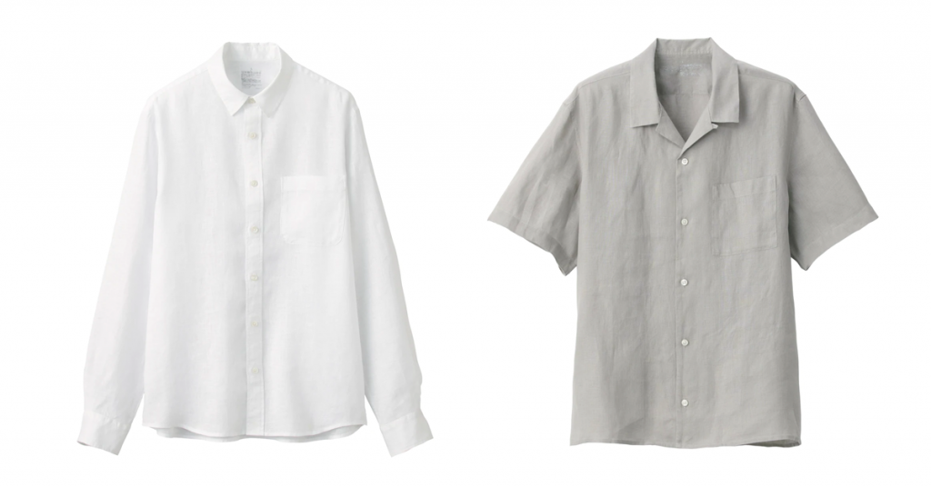 Muji mens linen shirts