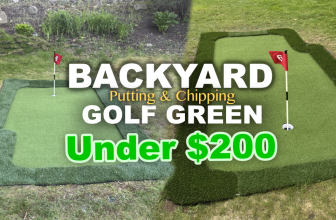 Affordable backyard putting and chipping golf green installation